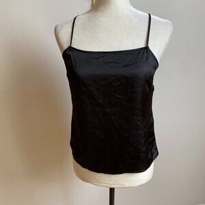 FRAME Black Tank Top Sz Small Womens BNWOT Adjustable Straps Semi Sheer